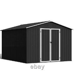 10'x 8' Storage Shed Metal Shed for Lockable Door for Backyard Garden tool shed