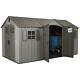 15' X 8' Rough Cut Dual-entry Outdoor Storage Shed, 749 Cu. Ft. Of Storage Space
