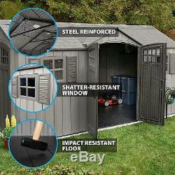 15' x 8' Rough Cut Dual-Entry Outdoor Storage Shed by Lifetime