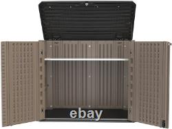 1-Piece White Metal Laminate Shelf, 46X13X1 Brown Small Horizontal Storage She