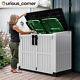 233 Gallon Horizontal Outdoor Storage Shed 36cuft Small Resin Deck Trash Bin Box