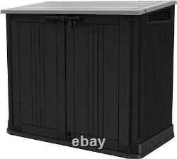 249319 Store It Out Nova Outdoor Garden Storage Shed, 32 X 71.5 X 113.5 Cm, Dar