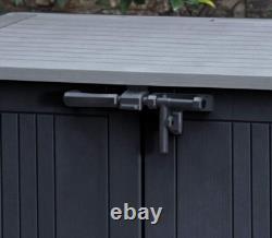249319 Store It Out Nova Outdoor Garden Storage Shed, 32 X 71.5 X 113.5 Cm, Dar