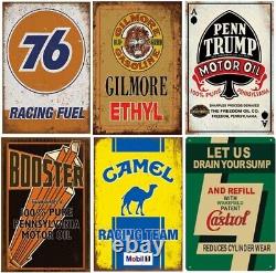 26 Vintage Reproduction Tin Signs Nostalgic Wall Decor for Garage & Man Cave