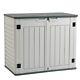 27 Cu Ft Outdoor Horizontal Storage Sheds, Weather Resistant Resin Tool Shed
