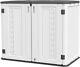 27 Cubes. White Resin Tool Shed Trash Can Storage Shed Horizontal Lockers