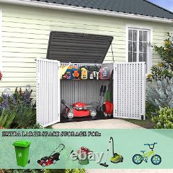 2SG Larger Horizontal Storage Shed Weather Resistance, 4.4 X 2.8 Ft Outdoor Stor