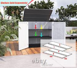2SG Larger Horizontal Storage Shed Weather Resistance, 4.4 X 2.8 Ft Outdoor Stor