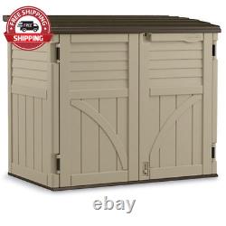 2.7 X 4.41 Ft. Resin Horizontal Storage Shed, Sand Brown