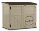 2.7 X 4.41 Ft. Resin Horizontal Storage Shed, Sand Brown, New, Free Shipping
