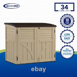 2 ft. 8 in. X 4 ft. 5 in. X 3 ft. 9.5 in. Resin Horizontal Storage Shed