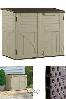 2 ft. 8 x 4 ft. 5 x 3 ft. 9.5 Resin Horizontal Storage Shed Heavy Duty New