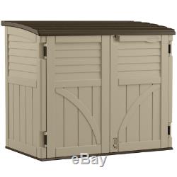 2 ft. 8 x 4 ft. 5 x 3 ft. 9.5 Resin Horizontal Storage Shed Heavy Duty New