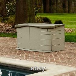 2' x 5' Horizontal Outdoor Resin Storage Shed with Split Lid, Olive &