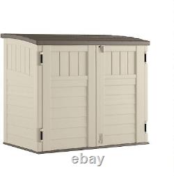 34 Cu Ft Capacity Horizontal Outdoor Storage Shed for Garbage Cans