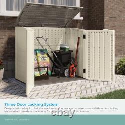 34 Cu Ft Capacity Horizontal Outdoor Storage Shed for Garbage Cans, Garden Ac