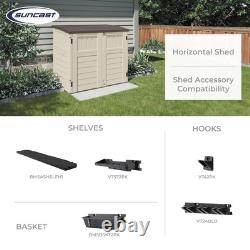 34 Cu Ft Capacity Horizontal Outdoor Storage Shed for Garbage Cans, Garden Ac