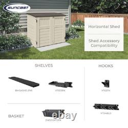 34 Cu Ft Capacity Horizontal Outdoor Storage Shed for Garbage Cans, Garden Ac