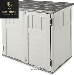 34 Cu Ft Capacity Horizontal Storage Shed 53 x 31.5 x 45.5 Resin, Vanilla