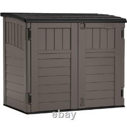 34 Cu. Ft. Horizontal Shed for Outdoor Storage withLocking System, Stoney/Black