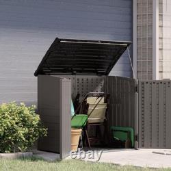 34 Cu. Ft. Horizontal Shed for Outdoor Storage withLocking System, Stoney/Black