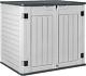 34 Cu. Ft. Outdoor Resin Storage Shed Weather Resistant Extra Large Capacity Whi
