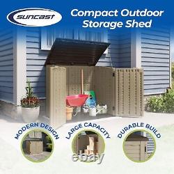 34 Cubic Feet Durable All Weather Lockable Horizontal Plastic Compact Storage