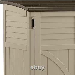 34 Cubic Feet Durable All Weather Lockable Horizontal Plastic Compact Storage