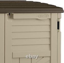 34 Cubic Feet Durable All Weather Lockable Horizontal Plastic Compact Storage