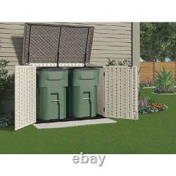 34 cu. Ft. Horizontal Outdoor Resin Storage Shed, Vanilla