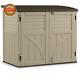 34 Cu Ft Backyard Outdoor Horizontal Storage Shed 3 Door Locking System Durable