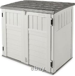 34 cubic feet capacity horizontal outdoor storage shed