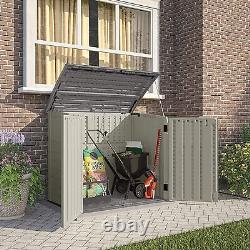 34 cubic feet capacity horizontal outdoor storage shed