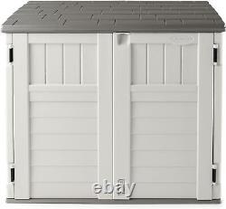 34 cubic feet capacity horizontal outdoor storage shed