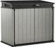 35. 5 Cu. Ft Outdoor Horizontal Storage Shed Weather-resistant Resin, Grey/black