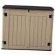 35 Cuft Outdoor Horizontal Storage, Waterproof Resin Medium-35 Cuft Brown