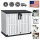 36 Cu Ft Resin Outdoor Storage Shed, Weather-resistant Horizontal Tool Shed