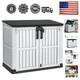 36 Cu Ft Resin Outdoor Storage Shed, Weather-resistant Horizontal Tool Shed