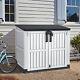 36 Cu Ft Resin Outdoor Storage Shed, Weather-resistant Horizontal Tool Shed