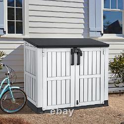 36 cu ft Resin Outdoor Storage Shed, Weather-Resistant Horizontal Tool Shed