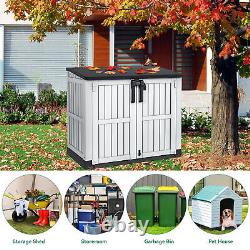 36 cu ft Resin Outdoor Storage Shed, Weather-Resistant Horizontal Tool Shed