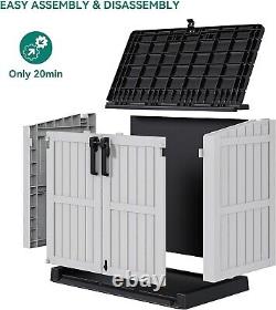 36 cu ft Resin Outdoor Storage Shed, Weather-Resistant Horizontal Tool Shed