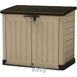 39 Cu. Ft. Horizontal Outdoor Resin Storage Shed All-weather Backyard Patio Pool