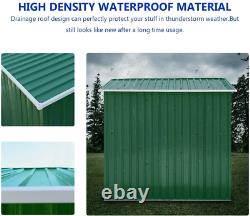 3.5X6 FT Horizontal Outdoor Storage Shed Without Floor Base Padlockable Steel US