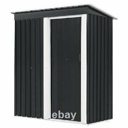 3.5X 6 FT Horizontal Outdoor Storage Shed Without Floor Base With Lockable Door