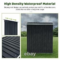 3.5X 6 FT Horizontal Outdoor Storage Shed Without Floor Base With Lockable Door