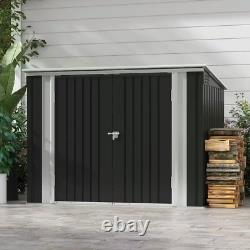 3 Ft. W X 6 Ft. D Horizontal Metal Shed, Outdoor Storage Shed with Double Lockab