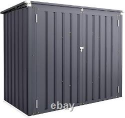 46 Cu. Ft Outdoor Garbage Bike Storage Shed, Horizontal Storage Cabinet