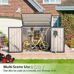 46 Cu. Ft Outdoor Garbage Bike Storage Shed, Horizontal Storage Cabinet