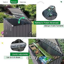 46 Cu. Ft Outdoor Garbage Bike Storage Shed, Horizontal Storage Cabinet